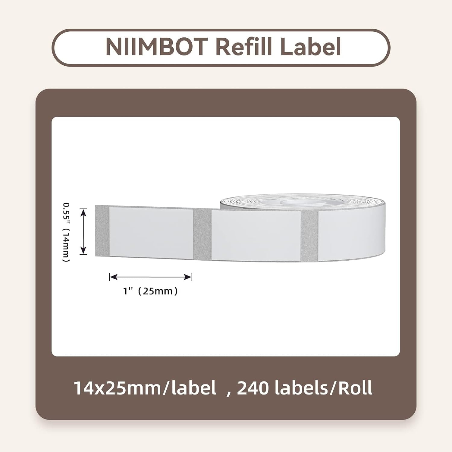 image:imageNIIMBOT Refill Labels Compatible with D11D110D101H1S Label Maker Waterproof OilProof Travel Bottles Labels for Storage Bins Jar Cosmetic Container JADENS D110ampD11Clear14x25