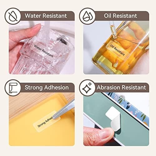 image:imageNIIMBOT Refill Labels Compatible with D11D110D101H1S Label Maker Waterproof OilProof Travel Bottles Labels for Storage Bins Jar Cosmetic Container JADENS D110ampD11Clear14x40