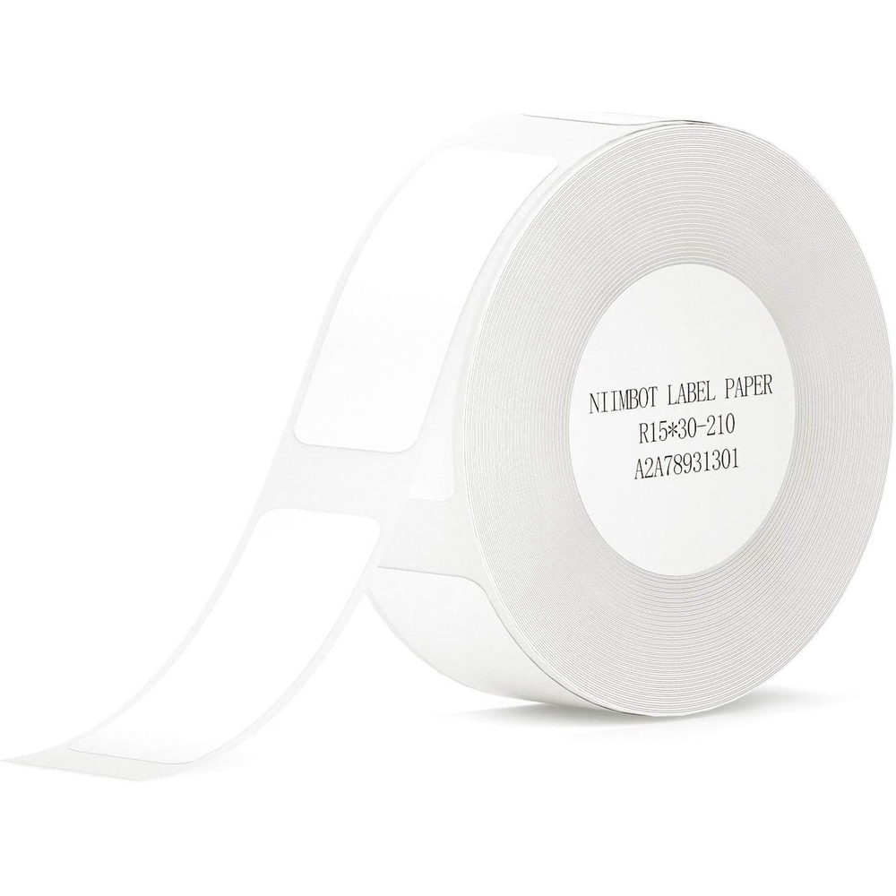 image:imageNIIMBOT Thermal Label Maker Paper 047295 White Stickers Waterproof TearResistant Replacement for D11D110 Label Printer OfficeampHome 95 LabelsRoll 1275mm1530mm