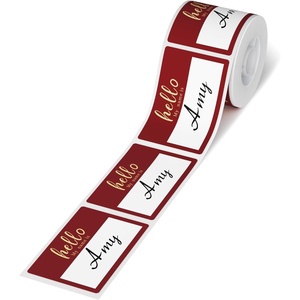 image:imageName Tags for NIIMBOT B21 B1 Label Maker Tape 50  75mm 100 LabelsRoll ColorfulRed