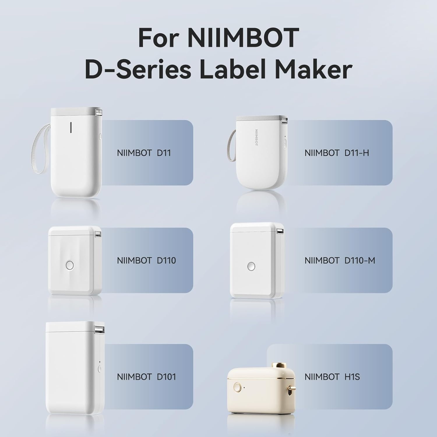 image:imageLabel Maker Tape NIIMBOT D11 6 Rolls Adapted Cable Label Print Paper Standard Laminated Office Labeling Tape Replacement for D11 Handheld Label Machine Oil Proof Waterproof Tearproof 1440CLEARClear 14x40mm