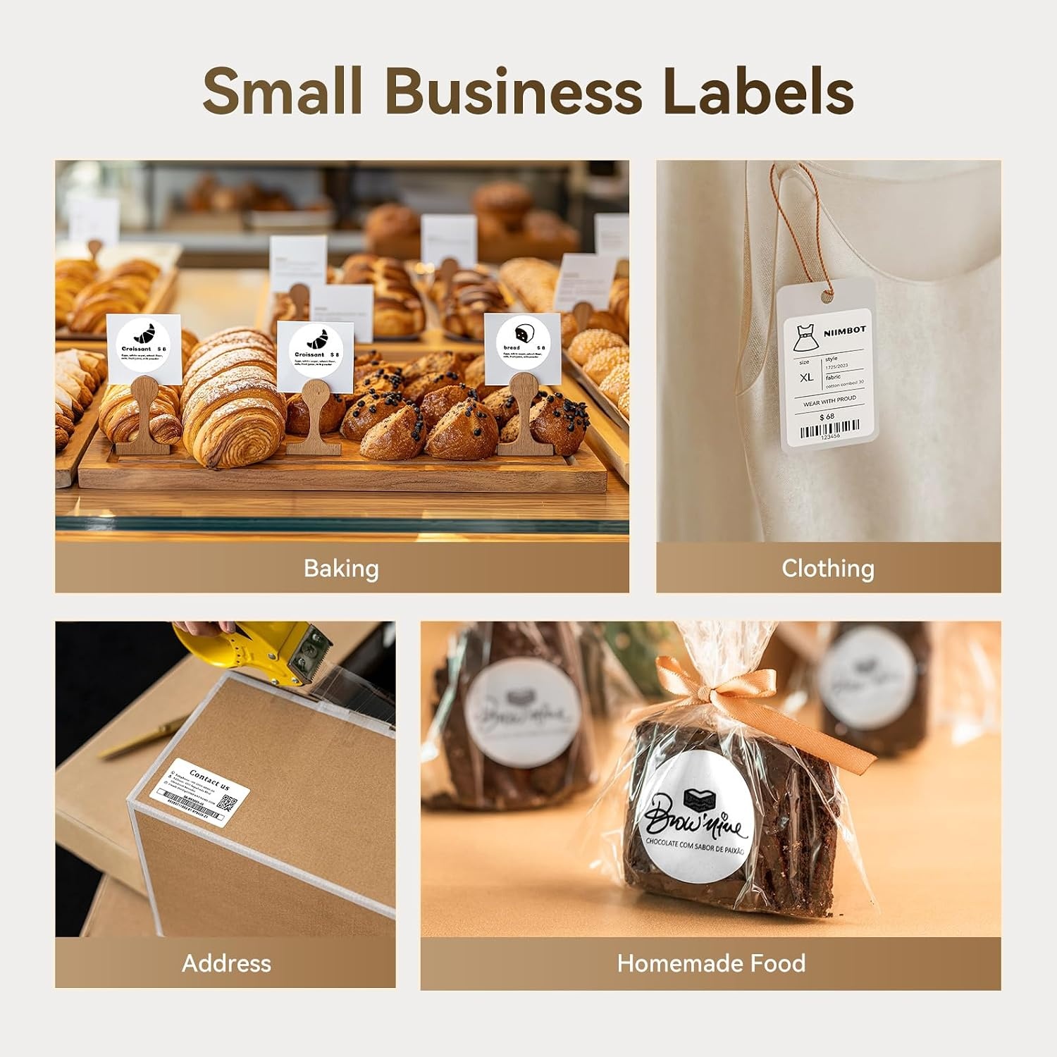 image:imageNIIMBOT B1 Barcode Label Maker Bluetooth Thermal Label Printer Portable Sticker Maker for Home Organization Mailing BakeryGrocery Small Business Compatible with Phone ComputerBlue