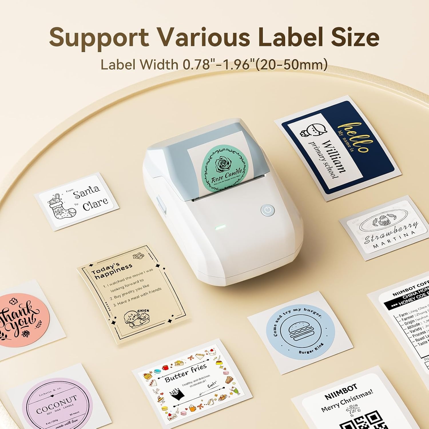 image:imageNIIMBOT B1 Barcode Label Maker Bluetooth Thermal Label Printer Portable Sticker Maker for Home Organization Mailing BakeryGrocery Small Business Compatible with Phone ComputerBlue