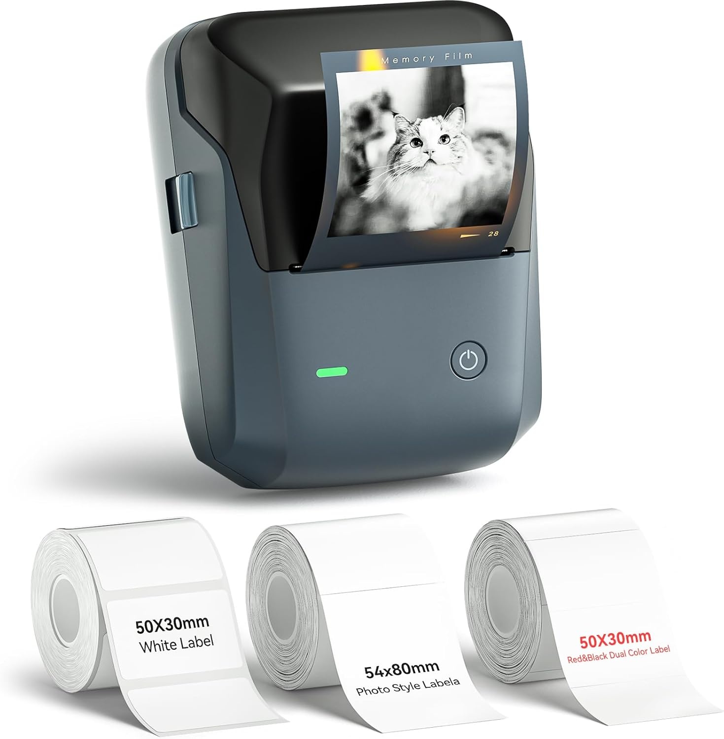 image:imageNIIMBOT B1 Pro Label Maker with 1 Roll Label 300 DPI HD Bluetooth Thermal Label Printer for Home Office Small Business Organization for DIY Crafts Scrapbook Photos Meomo BlueBlue
