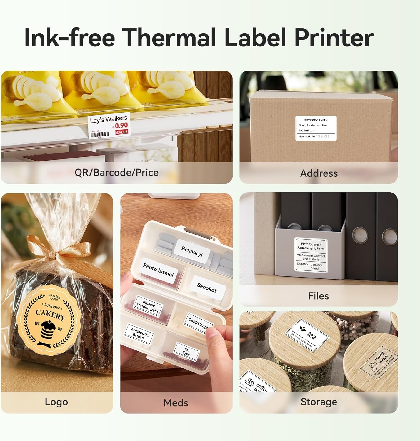 image:imageNIIMBOT B21 Label Maker Inkless Bluetooth Label Printer 2 Inch Portable Thermal Label Machine for Small Business Address Logo Clothing Mailing Candles Jewelry Sticker Printer for Gift RedGreen