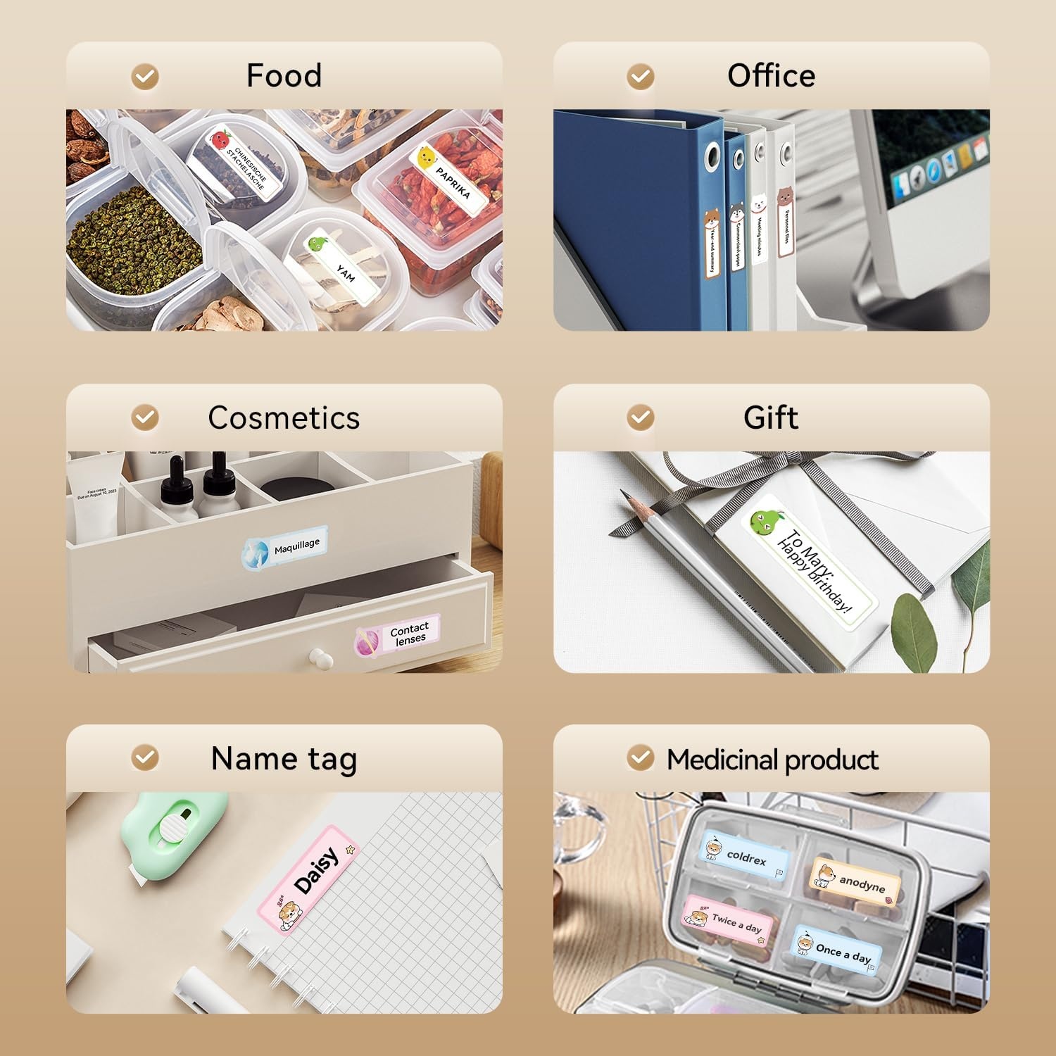 image:imageNIIMBOT D110 New Version Label Maker Machine with Tape Handheld Bluetooth Label Printer Mini Thermal Printer Sticker Maker for Organizing Home Kitchen SchoolWhite