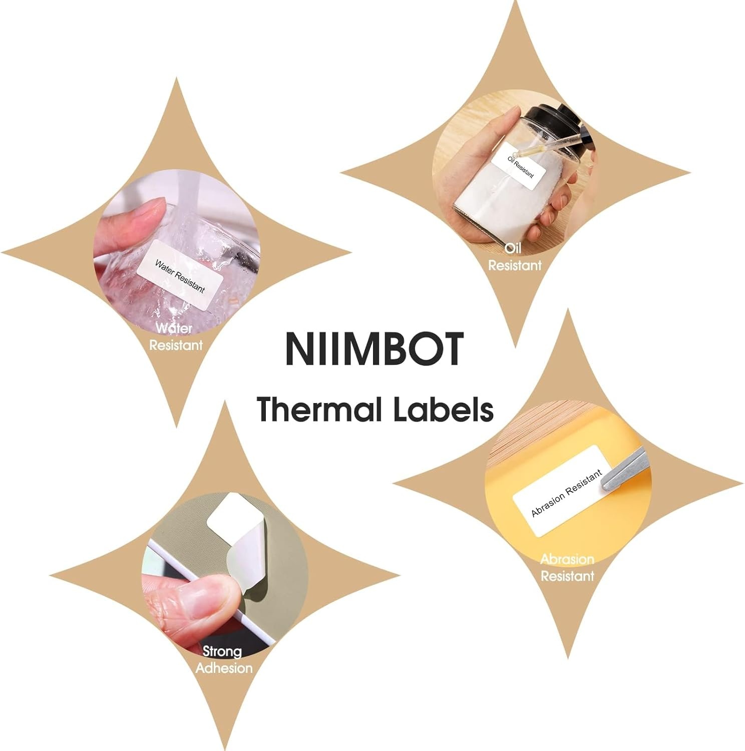 image:imageNIIMBOT Labels for B1B2B21B3SK3 Maker 157 x 118 40x30mm Thermal Sticker Waterproof OilProof and TearProof 1 Roll of 230 SelfAdhesive Thermal Labels WhiteWhite157 X 276