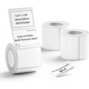 image:imageNIIMBOT 3 Rolls Set Label for B1B21B3S Label Printer 13 x 13 34x34mmWaterproof Oilproof TearProof for DaycareSpice JarAddressLogoNameFood Container157 X 118RectangularWhite