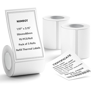 image:imageNIIMBOT 3 Rolls Set Label for B1B21B3S Label Printer 13 x 13 34x34mmWaterproof Oilproof TearProof for DaycareSpice JarAddressLogoNameFood Container197 X 315RectangularWhite