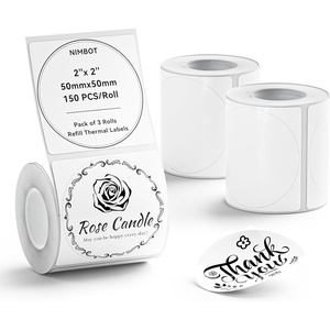 image:imageNIIMBOT 3 Rolls Set Label for B1B21B3S Label Printer 13 x 13 34x34mmWaterproof Oilproof TearProof for DaycareSpice JarAddressLogoNameFood Container197 X 197RoundWhite