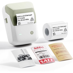 image:imageNIIMBOT B1 Pro Label Maker 300DPI HD Label Printer Ideal for PhotosStoresNotesStudy Graphics Small Business Builtin a Roll of Label2 x 12 inchesWhite Light BlueGreen