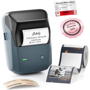 image:imageNIIMBOT B1 Pro Label Maker with 1 Roll Label 300 DPI HD Bluetooth Thermal Label Printer for Home Office Small Business Organization for DIY Crafts Scrapbook Photos Meomo BlueBlue