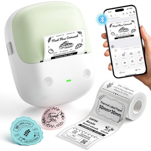 image:imageNIIMBOT B2 Label Maker Machine with Tape Portable Bluetooth 2Inch Label Printer with Multiple Templates Thermal Labeler for Home Kitchen Office Coffee Shop Bakery Organization Green WhiteGreen White