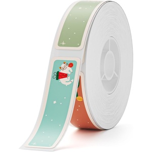 image:imageNIIMBOT Christmas Label Tape for D110M D11 Label Paper Replacement 055 X 197 14X50 mm 125 LabelsRoll06 X 2Meowy Xmas