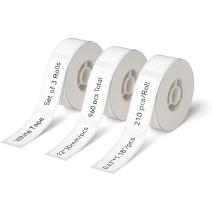 image:imageNIIMBOT D11 Label Maker Tape D110 Labels 3Rolls SelfAdhesive Labeling Tape Replacement 047 X 118 12 X 30mm Thermal Label Refills for Home Office 630 Labels3Rolls White1230white