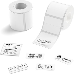 image:imageNIIMBOT Labels 2 Rolls Refill Thermal Label for Label Maker B1B21B21ProB3SB31K3 Waterproof OilProof and TearProof Sticker Labels 157 x 06x240x15mmx2 ClearWhite12 X 06x2