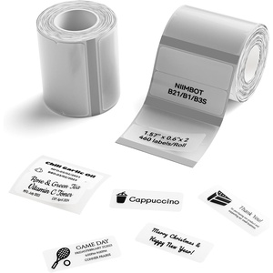 image:imageNIIMBOT Labels 2 Rolls Refill Thermal Label for Label Maker B1B21B21ProB3SB31K3 Waterproof OilProof and TearProof Sticker Labels 157 x 06x240x15mmx2 ClearClear16 X 06x2