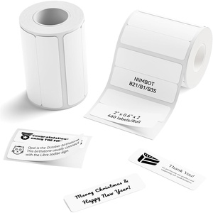 image:imageNIIMBOT Labels 2 Rolls Refill Thermal Label for Label Maker B1B21B21ProB3SB31K3 Waterproof OilProof and TearProof Sticker Labels 157 x 06x240x15mmx2 ClearWhite2 X 06x2