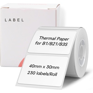 image:imageNIIMBOT Labels for B1B2B21B3SK3 Maker 157 x 118 40x30mm Thermal Sticker Waterproof OilProof and TearProof 1 Roll of 230 SelfAdhesive Thermal Labels White16 X 1240x30mm